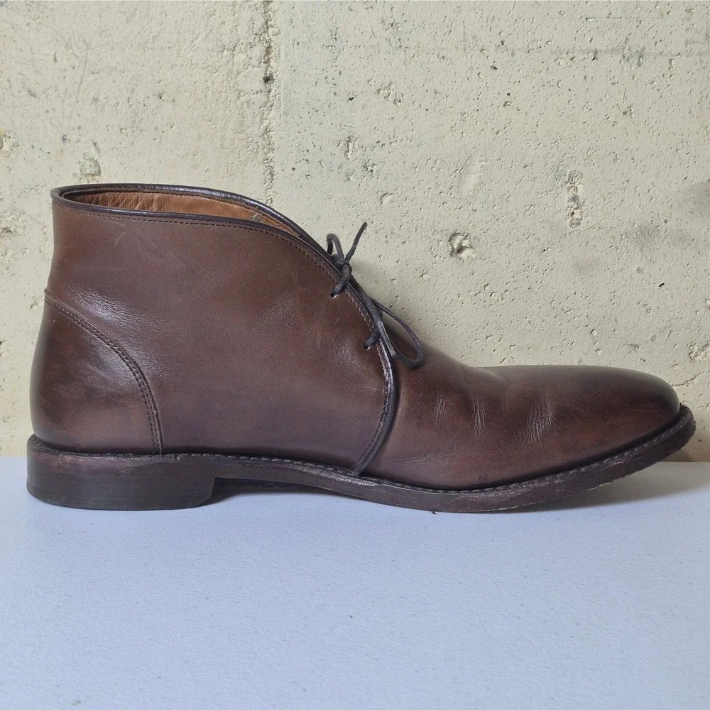 Allen Edmonds Williamsburg Chukka Boots Men 10.5 D Brown Leather Bench Welt 2800